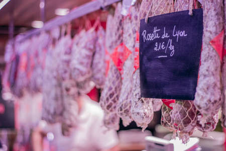 Rosette of Lyon (cured saucisson from Lyon)の写真素材