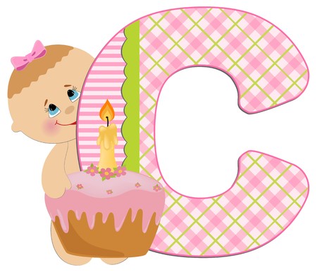 Baby's illustrated ABC alphabetのイラスト素材