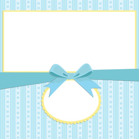 Blank template for greetings card or photo frame in blue colorsのイラスト素材