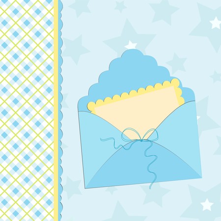 Blank template for greetings card in blue colorsのイラスト素材