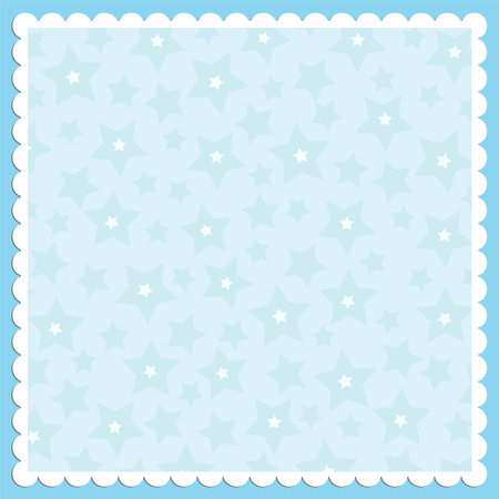 Blank template for greetings card or photo frame in blue colorsのイラスト素材
