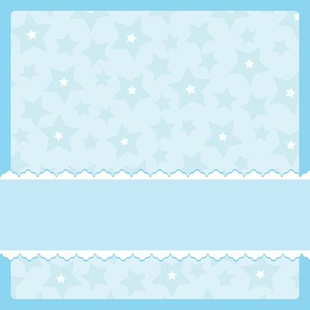 Blank template for greetings card or photo frame in blue colorsのイラスト素材