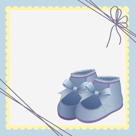 Cute template for baby arrival announcement cardのイラスト素材