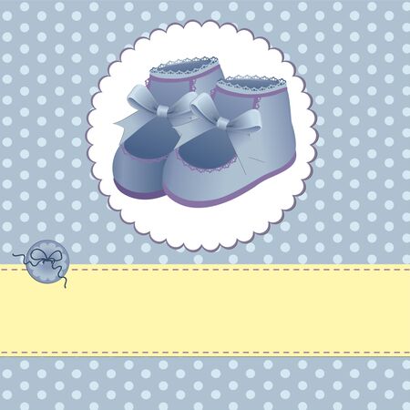 Cute template for baby arrival announcement cardのイラスト素材