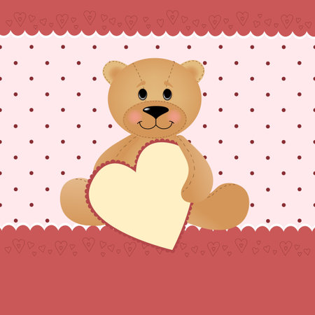 Template for Valentine or Wedding greetings card or postcard (EPS10)のイラスト素材