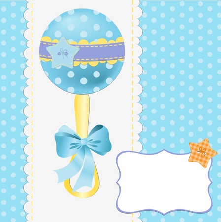 Cute template for baby arrival announcement cardのイラスト素材