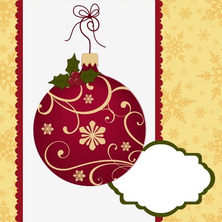 Cute christmas postcard template blankのイラスト素材