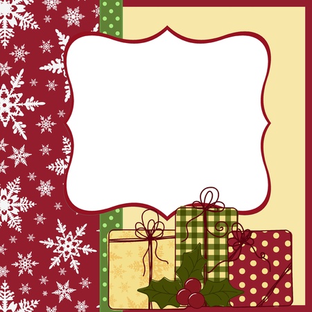 Cute christmas postcard templateのイラスト素材