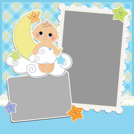 Cute template for baby s cardのイラスト素材