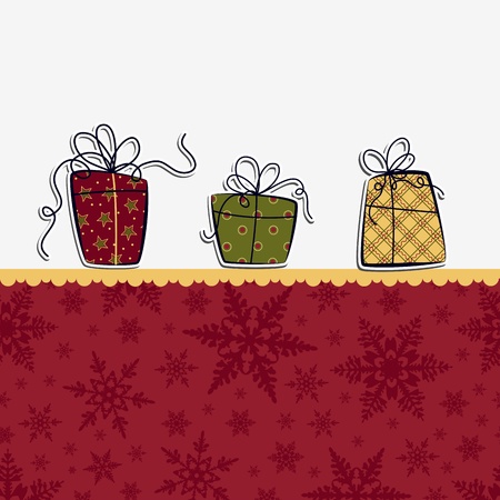 Cute christmas postcard templateの写真素材