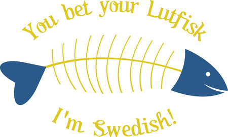 Enjoyed a great lunchtime meal at Fish bones with this design by embroidery patterns.のイラスト素材