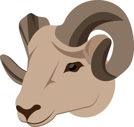 If the ram has shown up in your life prepare to seek out new beginnings in ... They grow throughout the life of the animal eventually forming a full curl or spiralのイラスト素材