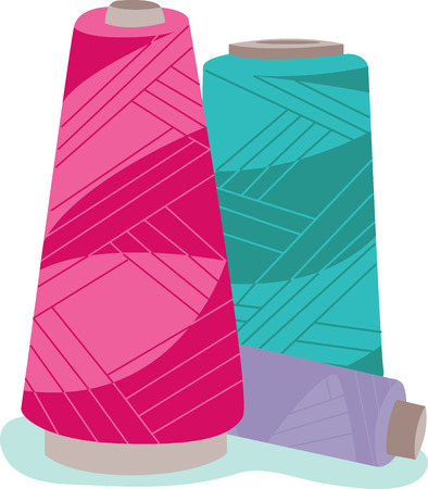 If you are Embroidery lover these serger cones keeps you in Stitches.のイラスト素材