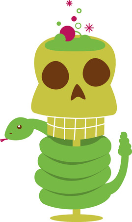 Feel scary and spooky with design by embroidery patterns.のイラスト素材