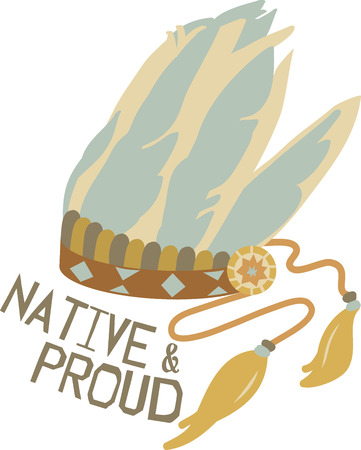 Fly far and enjoy the carefree spirit of the feather with this Native inspired design on your indoor projectsのイラスト素材