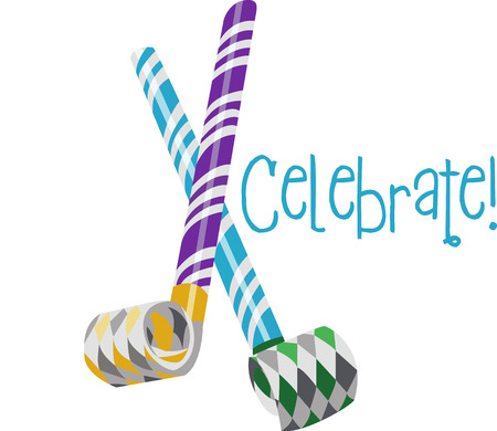 Add some pop to your party These custom party blowers are an extra special accent at any affair to have much fun.のイラスト素材