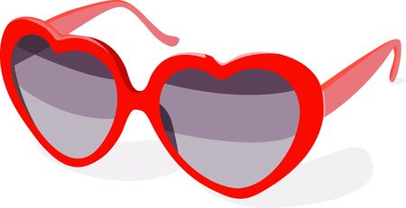 You will look at the world with love with these fun Heart Shaped Valentine Glasses.のイラスト素材
