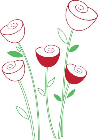 Express yourself perfectly at their birthday celebration with a vibrant bouquet of gorgeous assorted rosesのイラスト素材