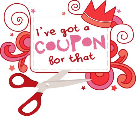   beautifully designed Coupon cutter のイラスト素材