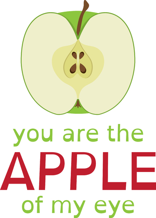 This healthy apple is great for your fruitloving friend.のイラスト素材