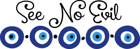 People use this eye patterns for good fortuneのイラスト素材