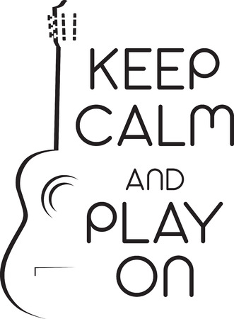 Acoustic guitar half for music players and listeners.のイラスト素材