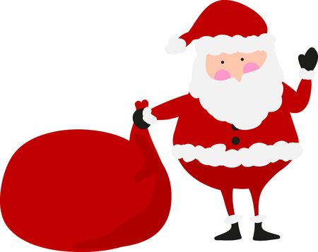 May all your dreams come true, this Christmas. May Santa Claus bring joy and luck to you.のイラスト素材
