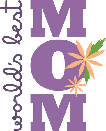 this mom floral gifts are the perfect way to say "Happy Mother's Day" to your very special mom.with this design by embroidery patterns.のイラスト素材