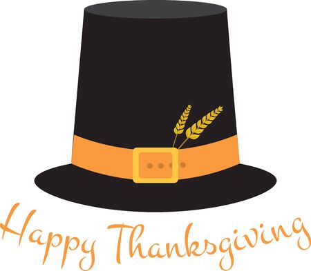 Celebrate pilgrims this Thanksgiving with this fun design.のイラスト素材