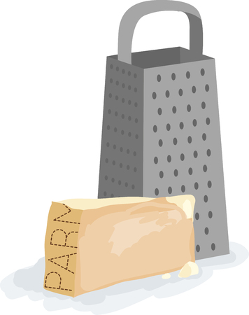 Everything tastes good with Parmesan cheese on it.のイラスト素材