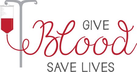 Show your support for donating blood to save lives.のイラスト素材