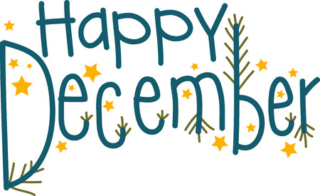 December is a month of lights, snow and feasts. Its time to brighten up your Christmas holiday project with this beautiful text design.のイラスト素材