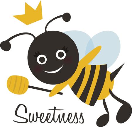 Sweet as nectar! This Bumble Bee design will look adorable on a baby shirt or napkin.のイラスト素材