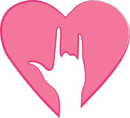 Show someone this love sign to tell how much you love them.のイラスト素材