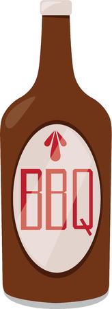 Add this BBQ sauce for more smokey flavorのイラスト素材