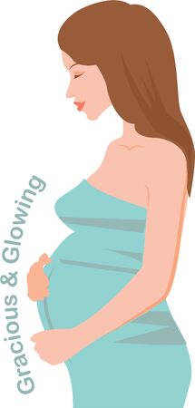 Being pregnant is supposed to be the happiest time in your life.のイラスト素材