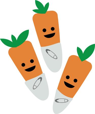 Consumption of more Carrots will keep you healthy.のイラスト素材