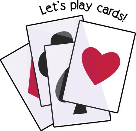 Life is like a Poker game. you can't quit when you are losing  you can't quit when you are ahead also. Play for fun with this design by Embroidery patterns.のイラスト素材