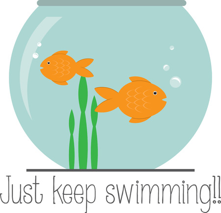 World is a Fish bowl. Just keep on swimming!のイラスト素材