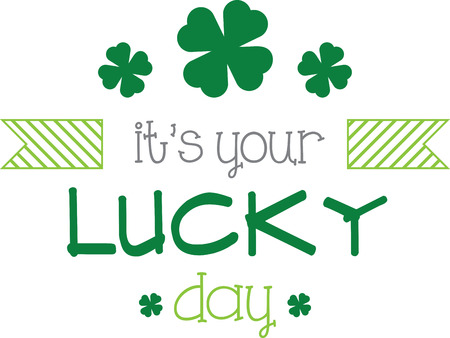 Saint Patrick's Day decorative shamrock saying for your holiday designs.のイラスト素材