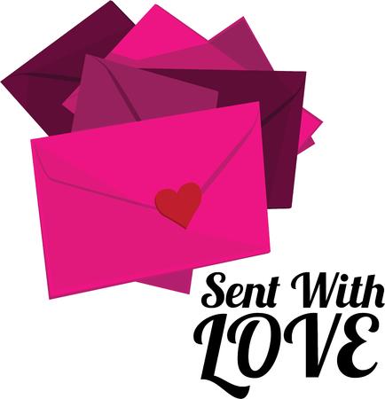 Send a special message to a loved one.  The perfect design to add to a gift for Valentine's Day.のイラスト素材