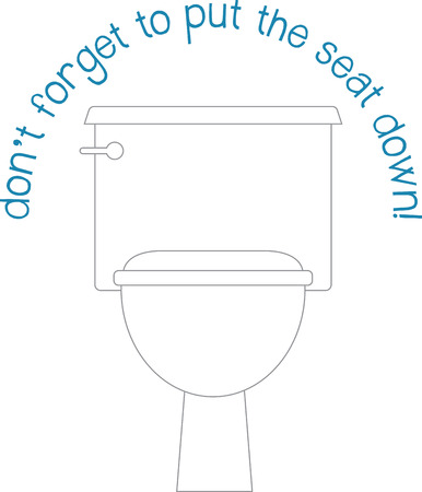 Toilet etiquette is all about hygiene and cleanliness. So, get this design to adorn your bathroom fabric collection.のイラスト素材