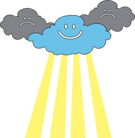 Use these clouds for an inspiring message on a shirt or reusable bag.のイラスト素材
