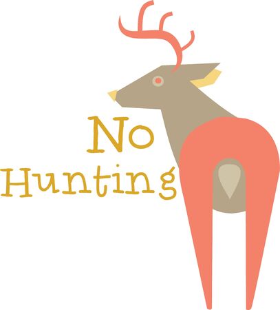 This deer will look nice on a shirt or denim jacket for a friend.のイラスト素材