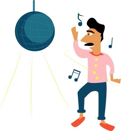 Use this dancing man for your party night shirt.のイラスト素材