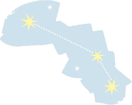 Use this Aries constellation for a superstitious friend's bag or jacket.のイラスト素材