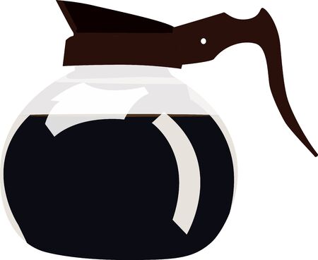 Use this coffee pot for a barista's shirt or apron.のイラスト素材