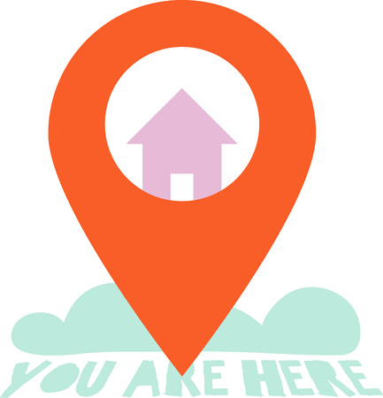 Use this map location design for a fun t-shirt for a computer savvy friend.のイラスト素材