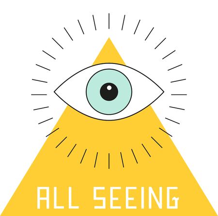 Use this eyeball on a shirt for a conspiracy theorist friend.のイラスト素材