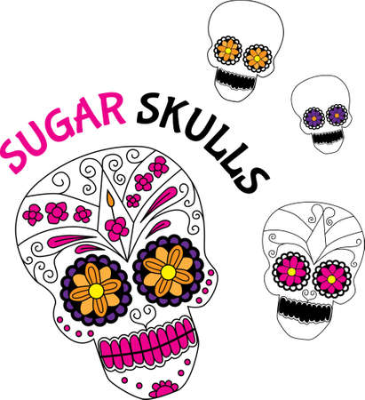 The illustrations design of a skullのイラスト素材